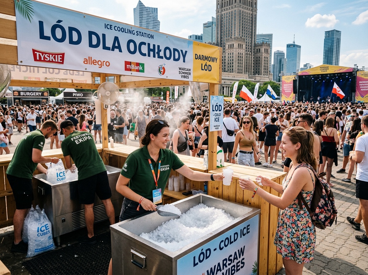 Lód w workach na eventy i festiwale